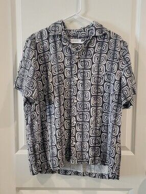 Saturdays NYC Open Collar Shirt Size Large